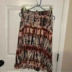 LuLaRoe Marsha skirt, size small, red, black, tie-dye